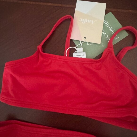 Andie Kids Toddler Girl AK002 Red Bikini Swim Set Size 2T - Picture 5 of 11